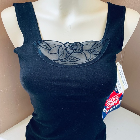 GIA Vintage 90s NWT Lace Trimmed TANK TOP Size 7 (L) From LOEHMANN’S - Picture 8 of 11